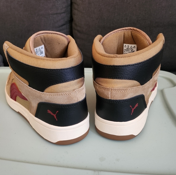 Puma Men's Beige and Burgundy Sneakers. Size 10.5 - Picture 6 of 9